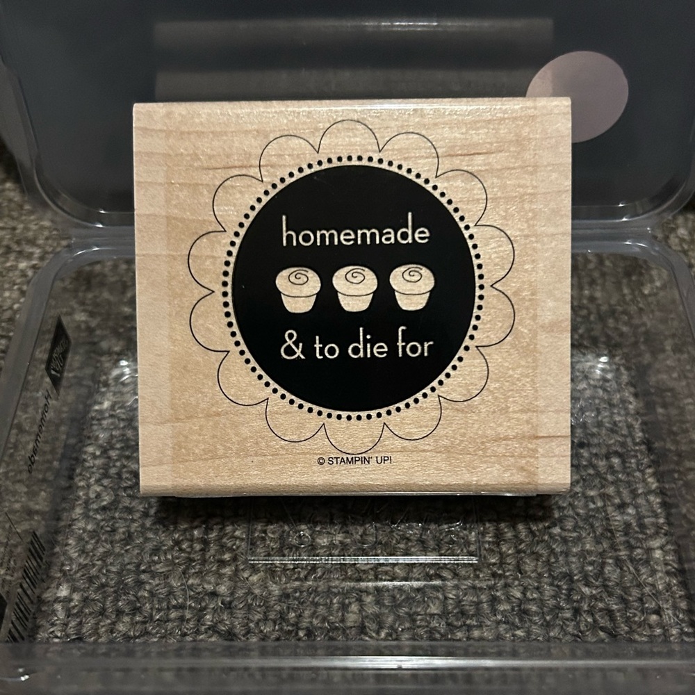 New!! “Homemade & To Die For” Rubber Stamp